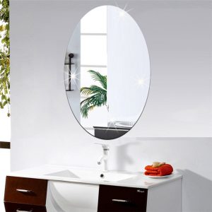 OVAL SHAPE WALL MIRROR STICKER photo 2