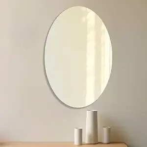 OVAL SHAPE WALL MIRROR STICKER photo 4