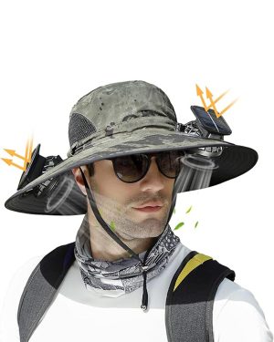 SOLAR FISHING HAT WITH 2 FAN photo 3