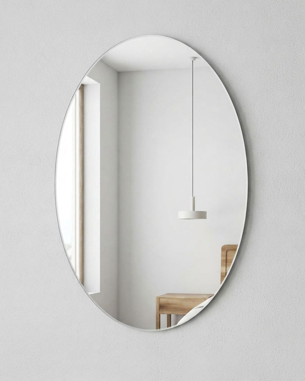 OVAL SHAPE WALL MIRROR STICKER