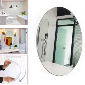 OVAL SHAPE WALL MIRROR STICKER photo 1