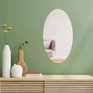 OVAL SHAPE WALL MIRROR STICKER photo 6