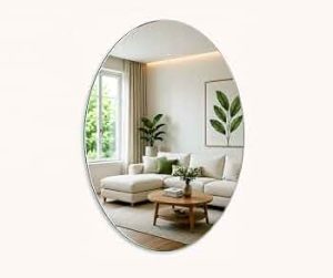 OVAL SHAPE WALL MIRROR STICKER photo 3