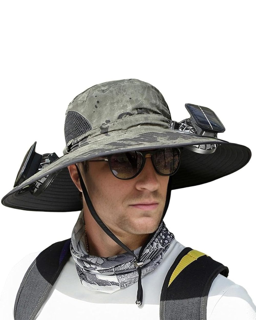 SOLAR FISHING HAT WITH 2 FAN