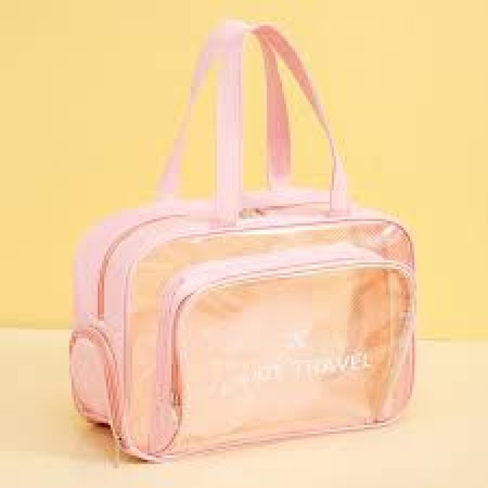 TRANSPARENT COSMETIC TRAVEL BAG
