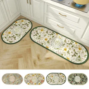 2PCS KITCHEN OVAL FLOWER MAT photo 5