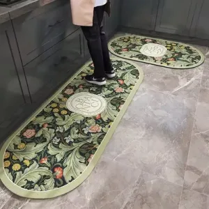 2PCS KITCHEN OVAL FLOWER MAT photo 4